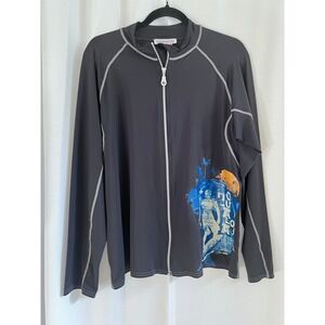 Sun Protection Zone DuckSkinz UV H2O Armor Rash‎ Guard Surf Swim Zip Jacket